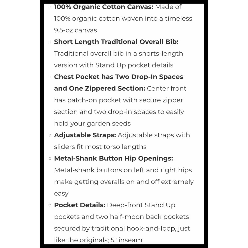 Patagonia Stand Up Bib Utility Shortalls Overalls Organic Cotton Green Gray XS - Picture 11 of 12